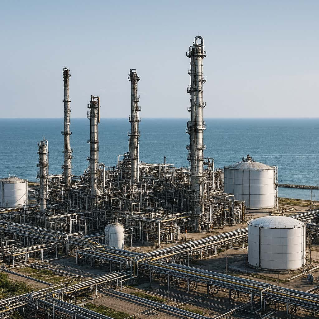 Coastal refinery
